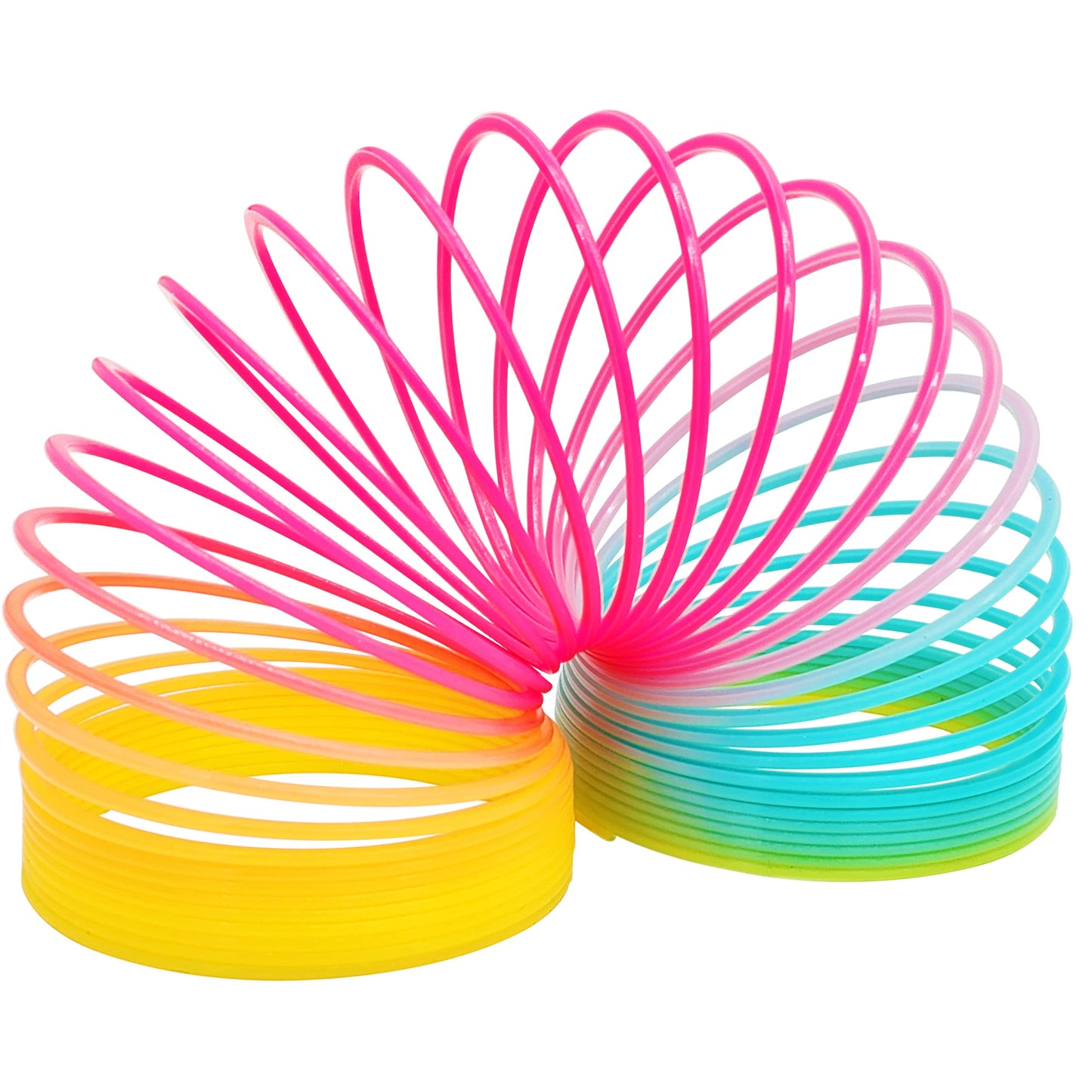 The Dreidel Company Plastic Multicolor Coil Spring, Goody Bag Fillers, Party Favor For Kids, 3 '' Inches (80Mm) (10-Pack)