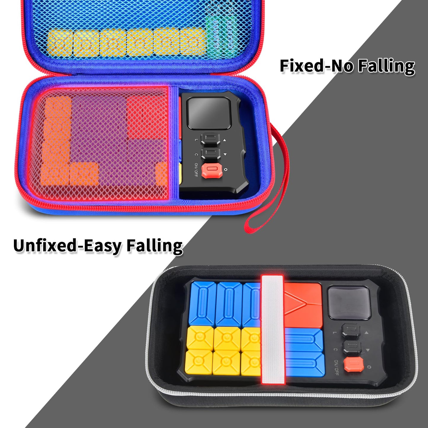 Casmilee Case Compatible With Giiker Super Slide Brain Games, Brain Teaser Puzzles Organizer Storage Bag, Flow Slider Puzzle Game Holder (Blue)