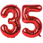 40 In Red Number Balloons Helium Foil Mylar Balloon Birthday Party Banquet Decoration Digital 35