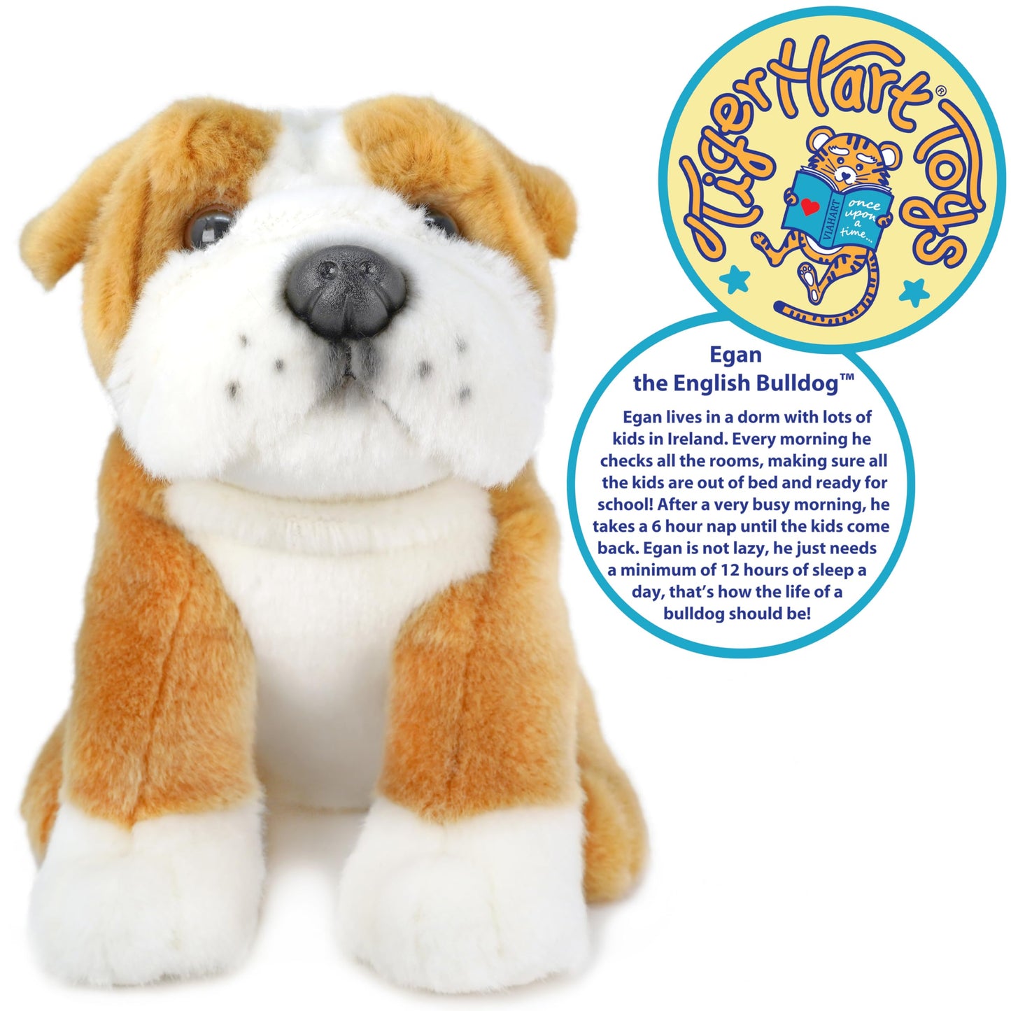 TigerHart Egan The English Bulldog - 9 Inch Stuffed Animal Plush