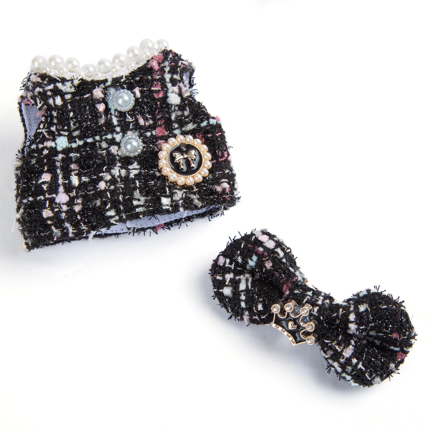 enhanced Doll Clothes - elegant Chic Style Set for 17cm Dolls  Doll Outfit for Display  Collectors  Gift - Cute Miniature Fashion Accessories - Black Crown (Clothes Only)