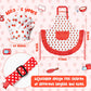 R Horse Kid Apron And Chef Hat Set - 2Pcs Strawberry Adjustable Children Kitchen Toddler Apron For Girls, Role Play Chef Toy Coo