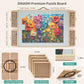 Dikashi 1500 Pieces Tilting & Rotating Puzzle Board, 34.25''    25.2'', Portable Jigsaw Puzzle Table For Adults With 4 Drawers &