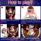 Astaron Pin The Star On The Eagle Patriotic Party Game 4Th Of July Independence Day Party Activities Game, Poster With 36 Stickers & 3 Blindfolds Independence Day Decor