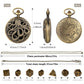 Mini DND Dice Set Steampunk Hollow Octopus Pocket Watch Shell Case, 7pcs Polyhedral Metal D&D Dice Set, DND Gifts with Gift Box
