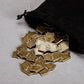 50 Pieces Magic Gathering Counters Tokens Antique Gold Metal Tokens Creature Stats Or Loyalty Counters Double Sided Compatible W