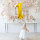 2 Number Balloon Gold 40 Inch Big Foil Mylar 2Nd Balloons For 2 Year Old Boy Girl Birthday Party Decorations Wedding Anniversary