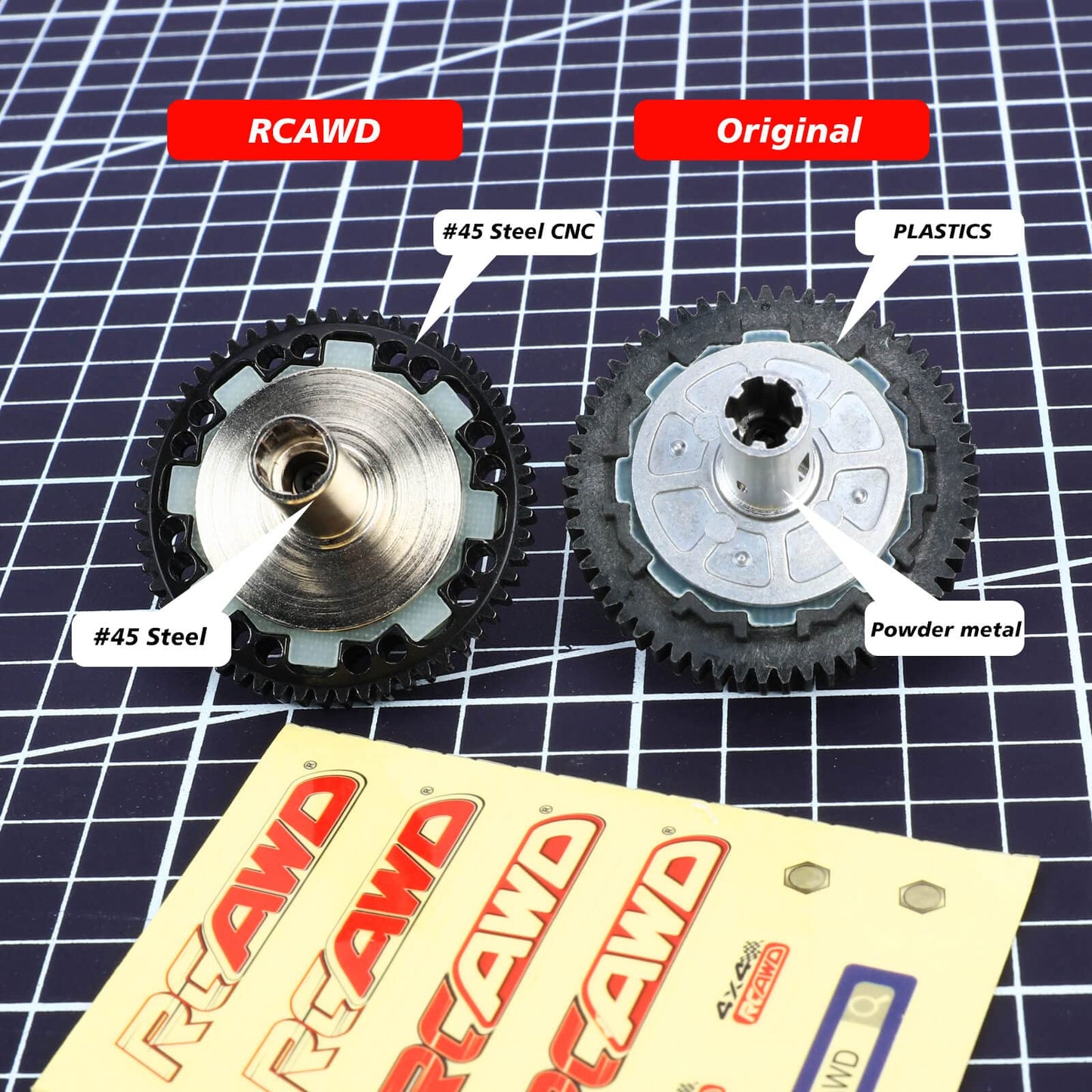 RCAWD 57T Slipper Clutch & Spur Gear Set Upgrades for ARRMA 3S & 4S, 1/10 Big Rock, Granite, Senton, Vorteks, 1/8 Typhon 3S & Kr