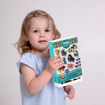 Magdum Farm Animal Magnets -Real Large Fridge Magnets For Toddlers- Magnetic Educational Toys Baby 3 Year Old Baby Learning Magnets For Kids- Speech Development Toys - Kid Magnets For Magnetic Theatre