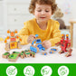 Coogam Fine Motor Building Robot Blocks For 3 4 5 Years Old Kids, Wooden Snap Together Robot Builders, Stem Take Apart Robot Playset, Educational Learning Toy Gift For Boys Girls