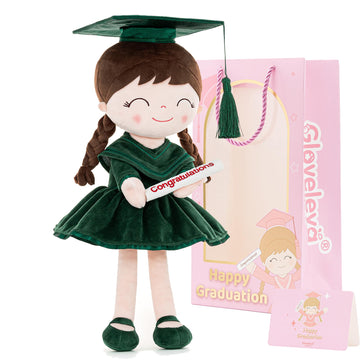 Gloveleya Baby Girl Gifts Graduation Plush Girls Dolls Congratulation Gift For Kindergarten Black 16 Inch