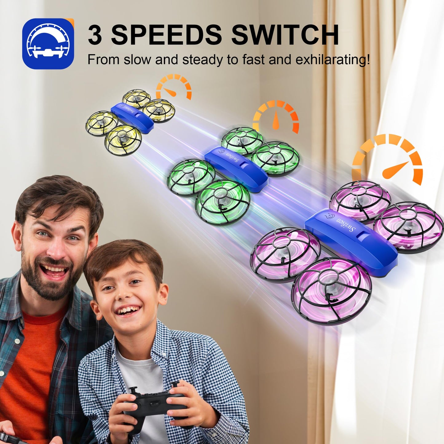 Swifsen Drone With Camera For Kids And Beginner,Birthday Gift Toy For Boys And Girl,Indoor Quadcopter Plane For Boy,Small Helico