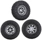WONFAST 4PCS 1.55 inch 85mm Rubber Terrain Crawler Tires Metal Beadlock Wheel Rims Tires Set Compatible with 1/10 RC Crawler Car