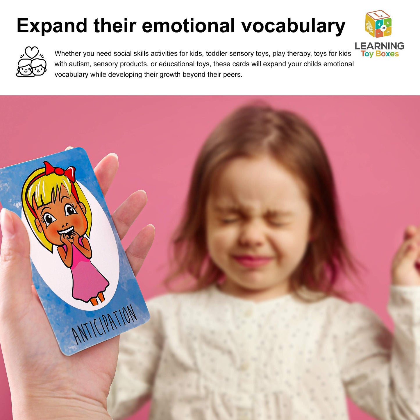 Emotion Cards For Kids (100 Cards) Feelings Emotions Cards For Autism, Aba Therapy, Social Emotional Learning And Development -