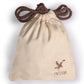 Yellow Mountain Imports Wooden Italian Style Checker Pieces, 40 Brown Pieces with Stackable Ridges and Drawstring Pouch