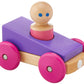 3 Piece Tegu Magnetic Racer Building Block Set, Purple