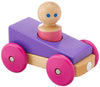 3 Piece Tegu Magnetic Racer Building Block Set, Purple