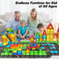 Magnetic Tiles Road Sets With Car, Magnetic Building Blocks Toys For 3+ Year Old Boys Girls, Montessori Magnet Kids Toys, Construction Toys For Ages 3 4 5 6 7 8 Christmas Birthday Gifts For Toddlers