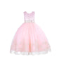Cosplay Life Floral Dress For Girls And Young Adults Fashion Flower Waistline Kids Party Festival Dress Ages 4-12 Years Old (Pink, 6Yrs)