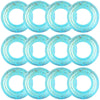 Relaxgiant 12 Pcs Summer Swim Rings with Glitter Fun Inflatable Pool Float Round Shaped Swimming Pool Tubes for Beach Party Supp