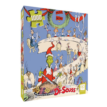 Dr. Seuss Grinch Feast    1000 Piece Jigsaw Puzzle, Collectible Puzzle Featuring Grinch, Artwork Celebrating Classic Children'S 