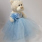 KINNEX COLLECTIONS SINCE 1997 20'' Teddy Bear with Elegant Dress (Centerpiece) ~ B16631N-4 (Baby Blue)