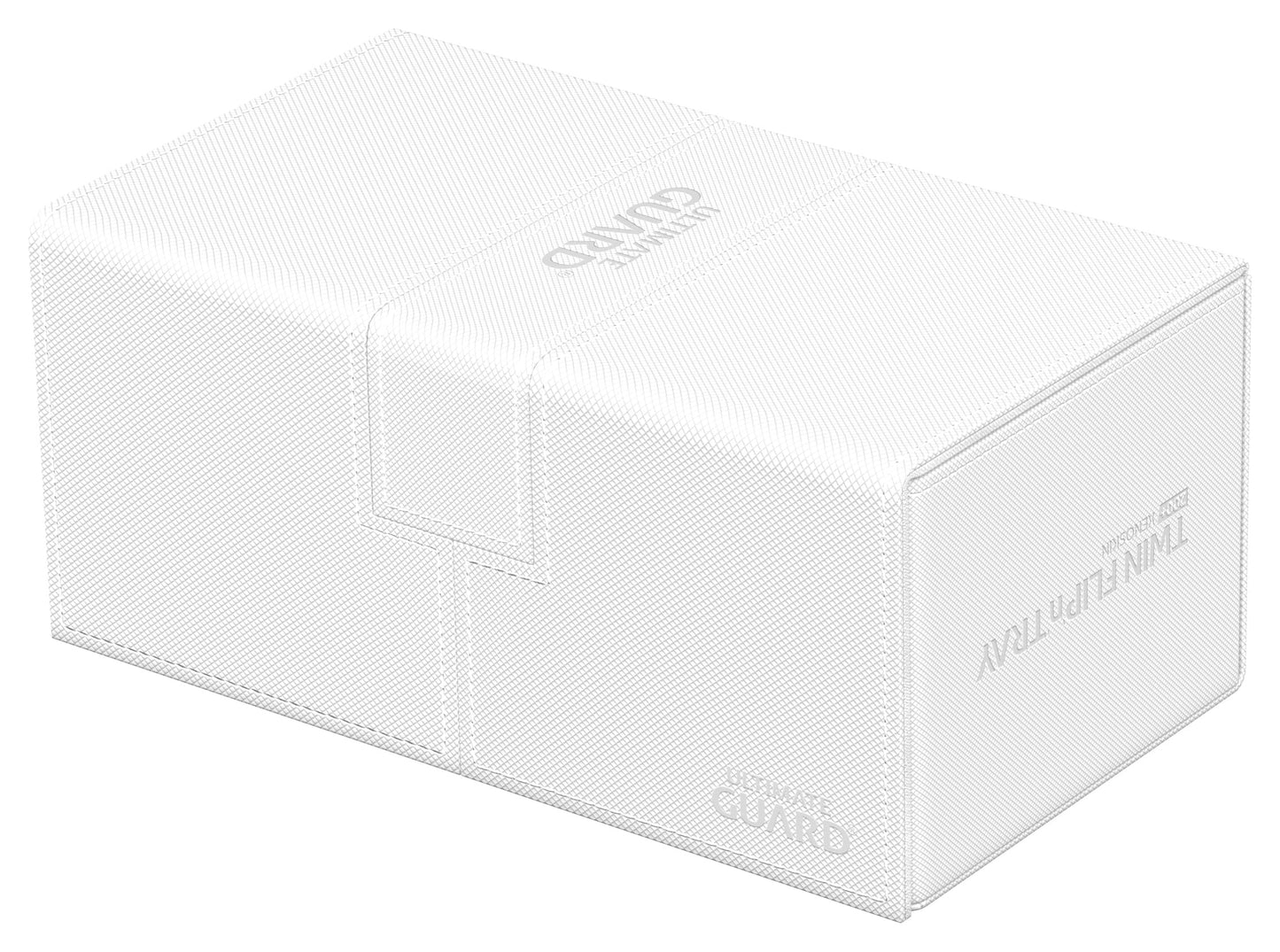 Ultimate Guard Twin Flip'n'Tray 200+, Deck Case for 200 Double-Sleeved TCG Cards + Dice Tray, White, Independent Magnetic Closur