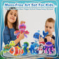 JRD&BS WINL Magical Ocean Animal Poke Art - Dolphin, Jellyfish, Seahorse, Turtle, Octopus | No-Mess Craft Kit for Kids 4-9 | Mar