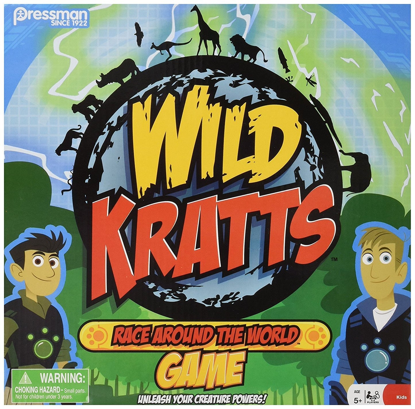Pressman Wild Kratts Race Around the World Board Game Multicolor, 5 -Like New