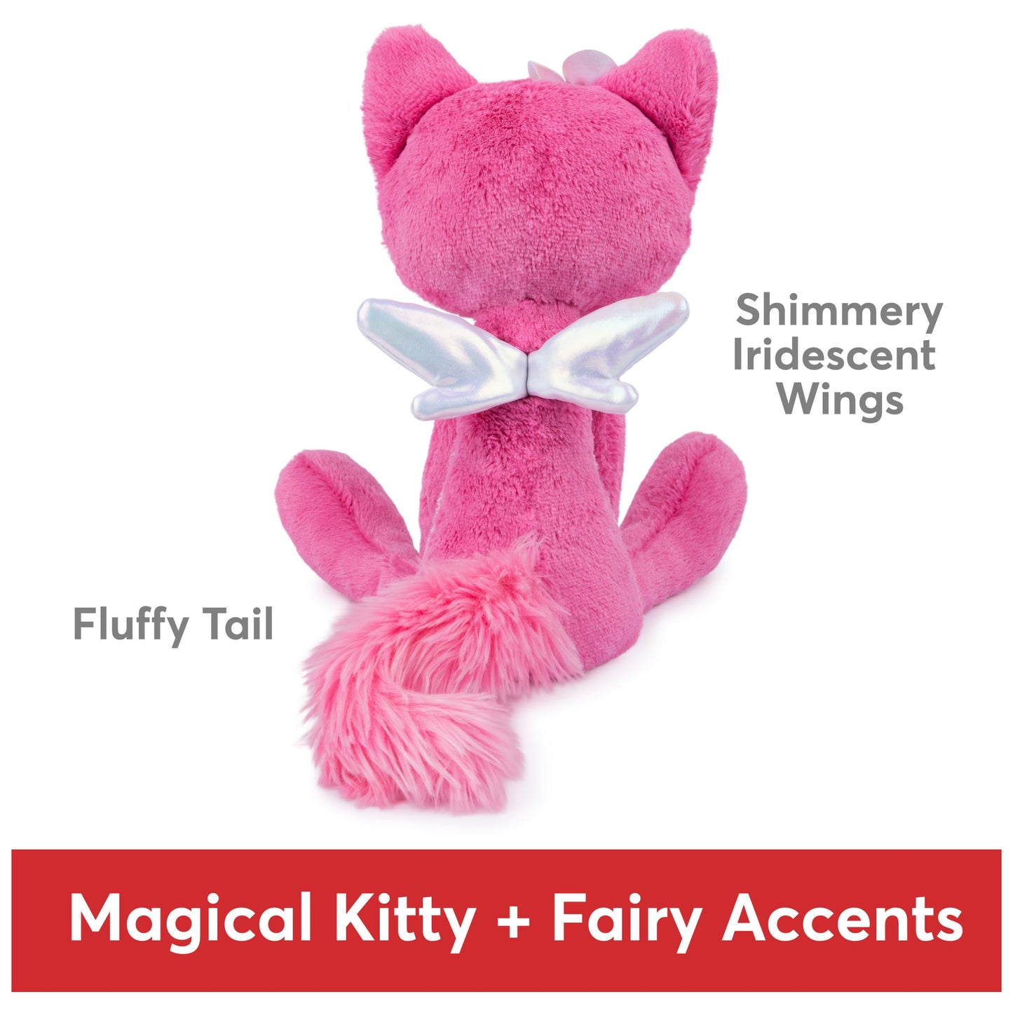 GUND Maeve Rose Fairy Cat Plush Toy - 15" Pink Stuffed Animal for Ages 1+, High Quality Materials