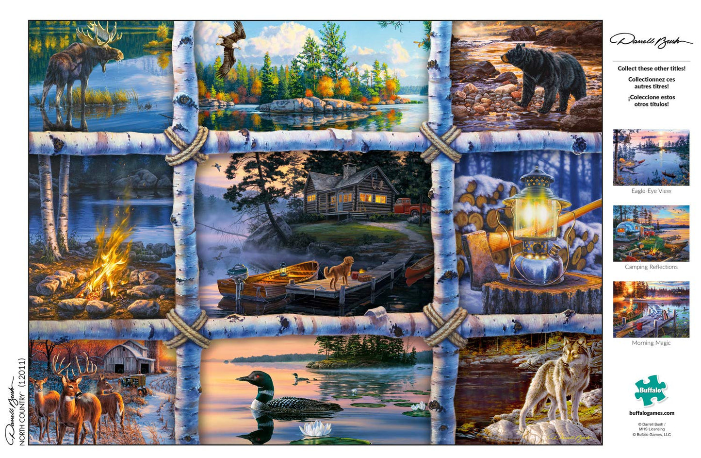 Buffalo Games 1000 Piece Jigsaw Puzzle - Darrell Bush North Country - Large Multicolor Cardboard 26.75 x 19.75 for Adults