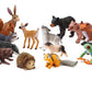 Gemini&Genius 16Pcs Woodland Animal Baby Toys, Soild Plastic Forest Animals Educational Toy Figures, Cake Toppers Cupcake Toppers And Gifts For Kids