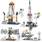 Easter Basket Essentials Stuffers Toys For Kids Boys Girls, Space Exploration Shuttle Toys For Aged 6-12, 4 In 1 Stem Rocket Building Set With 4 Astronauts, Kids Easter Hunt Party Favor Birthday Gifts
