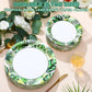 Havawish 60 Pcs Summer Party Paper Plates Disposable Round Paper Dessert Plates for Summer Hawaiian Birthday Pool Party Decorati