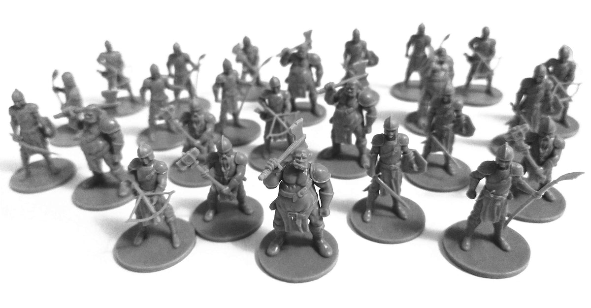 DrunkN Dragon Dnd Guards Minis 25 Fantasy Miniatures For Tabletop/Dungeons And Dragons Roleplaying Games  Bulk Minis Unpainted