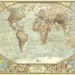Anatolian 2000 Piece Jigsaw Puzzle - World Map, Model #3935, Brown Cardboard