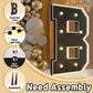 Imprsv Marquee Letters Black 3Ft: Black Party Decor - Light Up Letter B Large 3 Feet Tall - Party Decorations Letter For Baby Sh