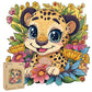 Qiuenisray Wooden Jigsaw Puzzles 500 Pieces-Little Tiger,16.8X16.8In,Royal,Wooden Puzzles For Adults,Unique Shape Animal Adult P
