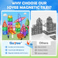 Soyee Magnetic Tiles With 2 Cars Kids Gifts Boys Toys For 3 Year Old Boys Educational Toys For Toddlers Kids Age 3-5 4-8 Car Train Building Toys
