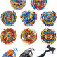 Desamvap Bey Battling Bay Blades and Launcher Toy Set 8 Metal Fusion Spinning Tops 2 Launchers 1 Grip Burst Tops Burst Gyro Comb
