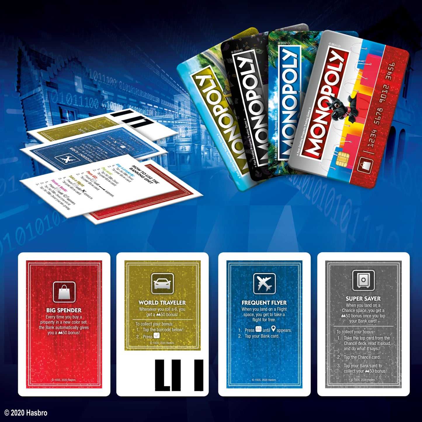 Hasbro Gaming Monopoly Super Electronic Banking Board Game, Electronic Banking Unit, Choose Your Rewards, Cashless Gameplay Tap Technology, For Ages 8 And Up