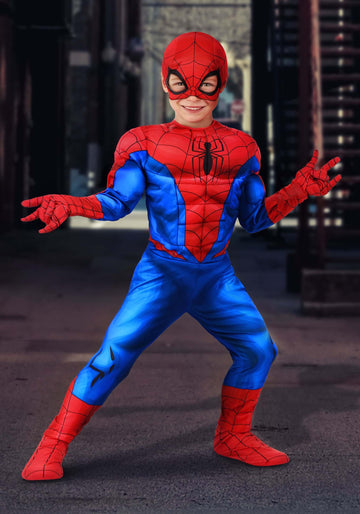 Jazwares Marvel Spider-Man Toddler Costume - Officially Licensed Superhero Suit For Kids 12/18 Months Blue,Red