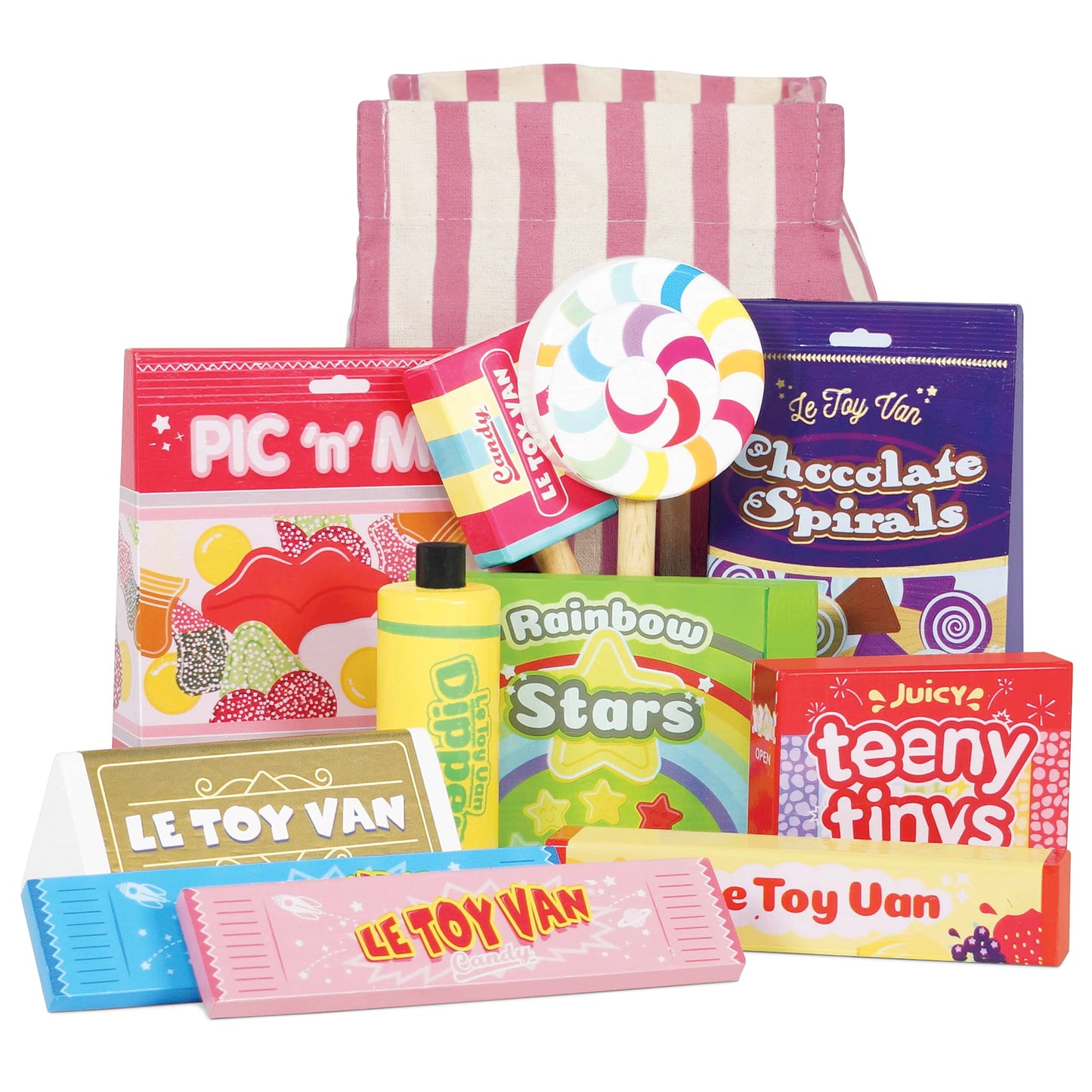 Le Toy Van - Pretend Play Wooden Candy Play Food Set | Kids Role Play Wooden Food Toy | Great As a Gift - Suitable for 2 Years +