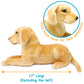 TigerHart 19-Inch Labrador Stuffed Animal Plush Toy - Multicolor, Polyester, Model 721107392330