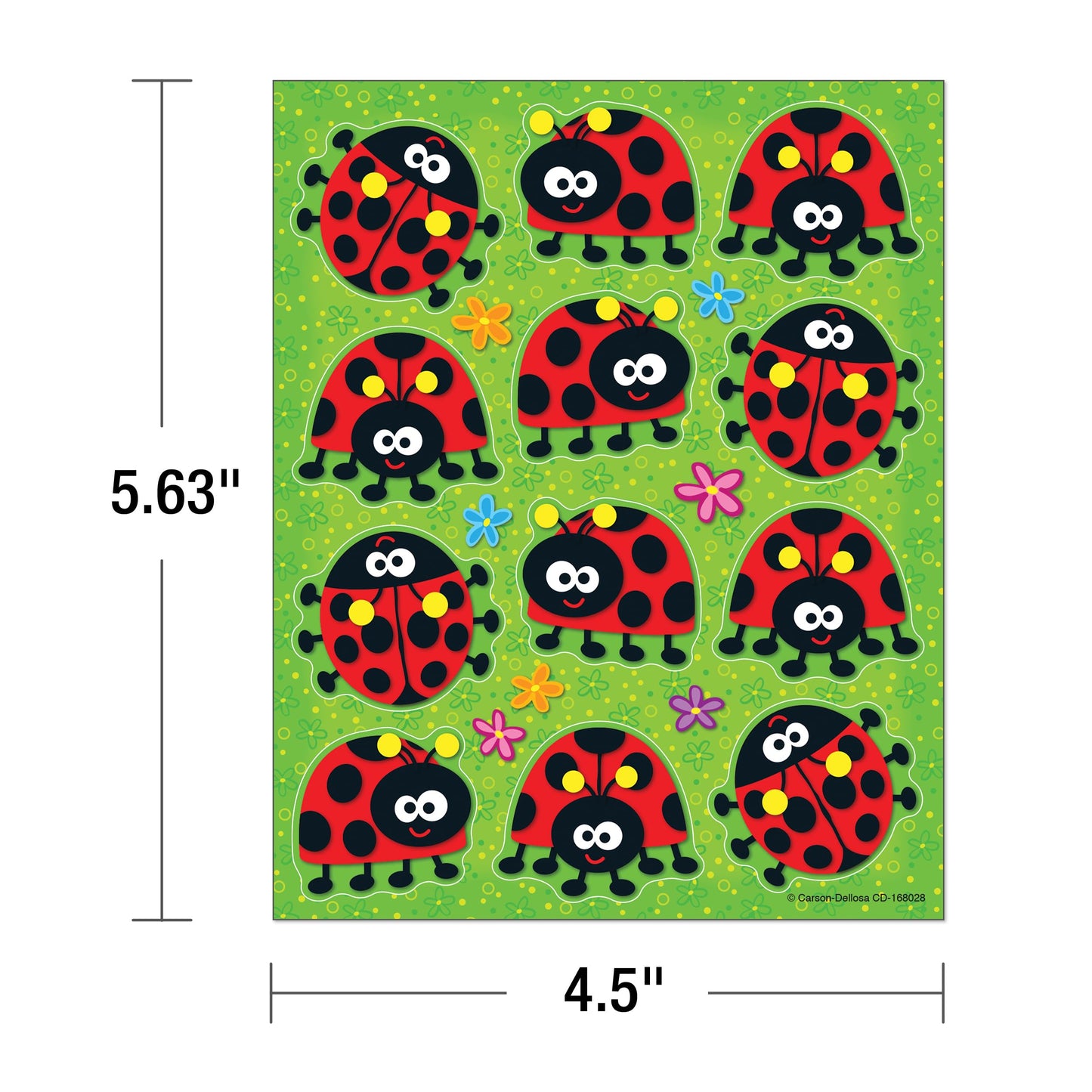 Carson Dellosa Ladybugs Shape Stickers
