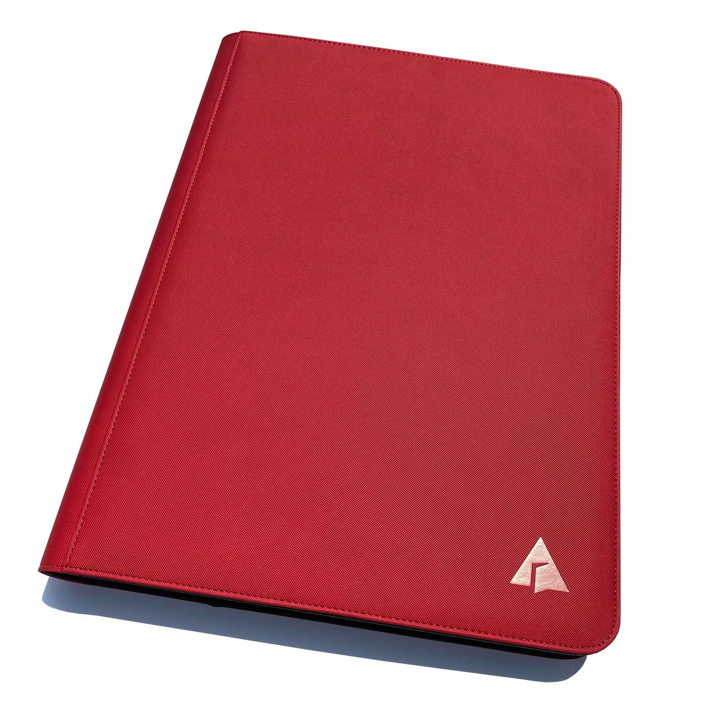 Rayvol enhanced 16-Pocket 100 Card Binder  Ringless Trading Card Album Folder - Side Loading Black Page Pocket Binder for TCG -Red