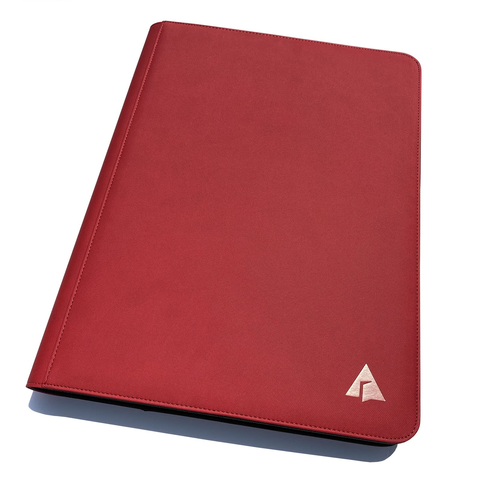 Rayvol enhanced 16-Pocket 100 Card Binder  Ringless Trading Card Album Folder - Side Loading Black Page Pocket Binder for TCG -Red