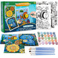3 Pack Paint By Numbers For Kids Ages 8-12, Pre-Printed Acrylic Oil Painting, Includes (8X10, 8X9, 8X8 Inch) Framed Canvas With