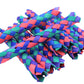 Zugar Land Cool Colorful Classic Bamboo Chinese Finger Traps (5') For Kids And Adults. (Dark - Multi Color (12 Pack))