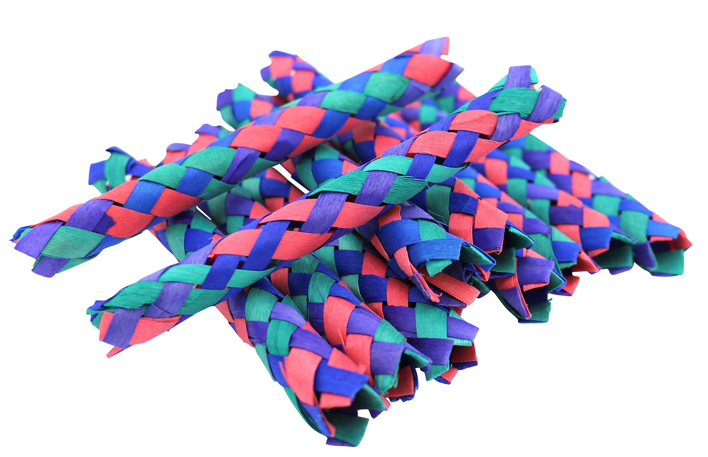 Zugar Land Cool Colorful Classic Bamboo Chinese Finger Traps (5') For Kids And Adults. (Dark - Multi Color (12 Pack))